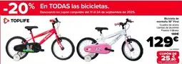 Carrefour TOPLIFE Bicicleta de montaña 16" First oferta