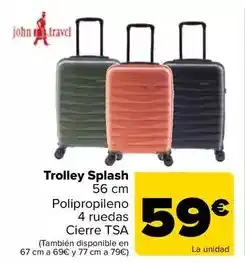 Carrefour JOHN TRAVEL Trolley Splash 56 cm oferta
