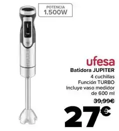 Carrefour UFESA Batidora jupiter 4 cuchillas función turbo oferta