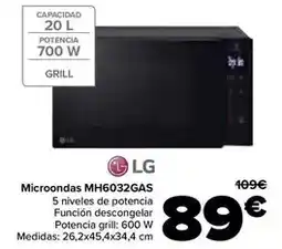 Carrefour LG Microondas MH6032GAS oferta