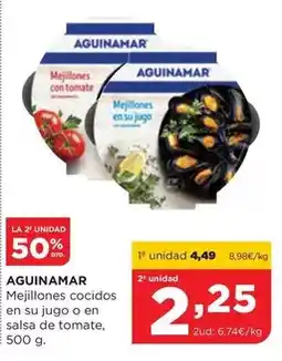 Alimerka Aguinamar - mejillones cocidos en su jugo o en salsa de tomate oferta