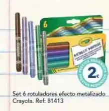 Tiendas MGI Crayola - set 6 rotuladores efecto metalizado . ref. 81413 oferta
