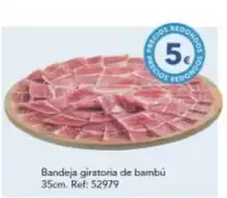 Tiendas MGI Bandeja giratoria de bambu oferta
