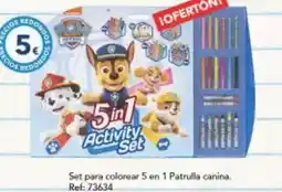 Tiendas MGI Patrulla canina - set para colorear 5 en 1 oferta