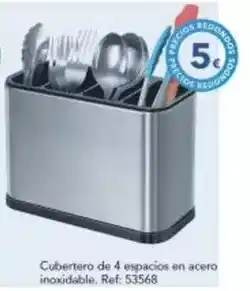 Tiendas MGI Cubertero de 4 espacios en acero inoxidable oferta
