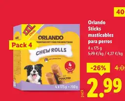 Lidl ORLANDO Sticks masticables para perros oferta