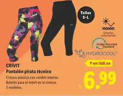Lidl CRIVIT Pantalón pirata técnico oferta