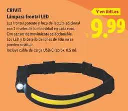 Lidl CRIVIT Lámpara frontal LED oferta