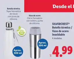 Lidl SILVERCREST Botella térmica / Vaso de acero inoxidable oferta