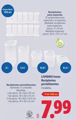 Lidl LIVARNO HOME Recipientes portalimentos oferta