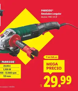 Lidl PARKSIDE Amoladora angular oferta