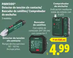 Lidl PARKSIDE Detector de tensión sin contacto/ Buscador de satélites/ Comprobador de enchufes oferta
