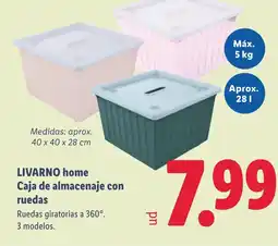 Lidl LIVARNO HOME Caja de almacenaje con ruedas oferta