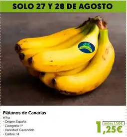 Hiper Usera Plátanos de Canarias oferta