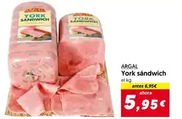 Hiper Usera ARGAL York sándwich oferta