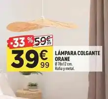 Centrakor Lámpara colgante orane oferta