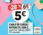 Centrakor Cable de carga retractil usb-c oferta