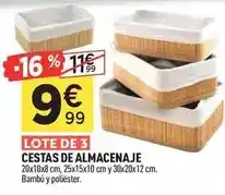 Centrakor Cestas de almacenaje oferta