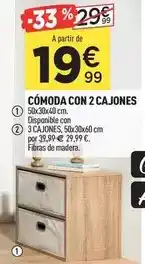 Centrakor Cómoda con 2 cajones oferta