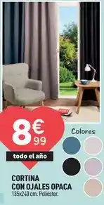 Centrakor Cortina con ojales opaca oferta