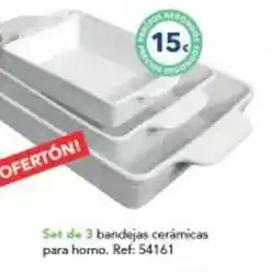 Tiendas MGI Set de 3 bandejas ceramica para horno oferta