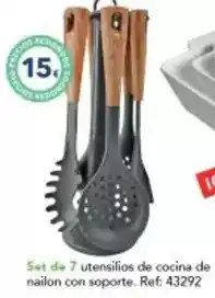 Tiendas MGI Set de 7 utensilios de cocina de nailon con soporte oferta
