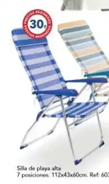 Tiendas MGI Silla de playa alta 7 posiciones oferta