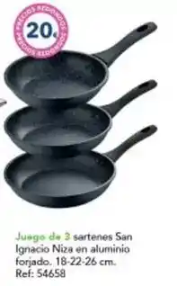 Tiendas MGI San - juego de 3 sartenes san ignacio niza en aluminio forjado oferta