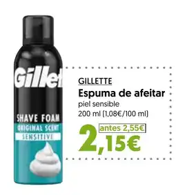 Hiper Usera GILLETTE Espuma de afeitar piel sensible oferta