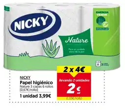 Hiper Usera NICKY Papel higiénico oferta