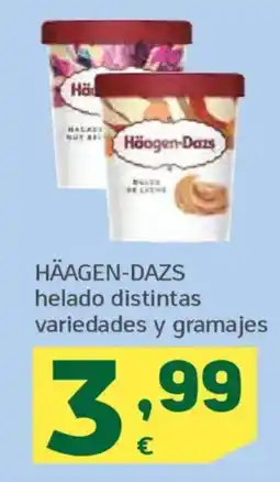 HiperDino HÄAGEN-DAZS helado distintas variedades y gramajes oferta
