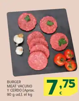 HiperDino Burger meat vacuno y cerdo oferta