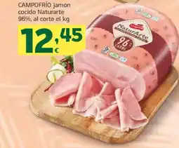 HiperDino CAMPOFRÍO jamón cocido Naturarte 96% oferta