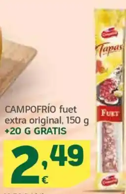 HiperDino CAMPOFRÍO fuet extra original oferta