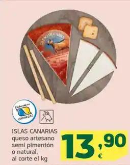 HiperDino ISLAS CANARIAS queso artesano semi pimentón o natural oferta
