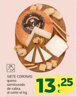 HiperDino SIETE CORONAS queso semicurado de cabra oferta