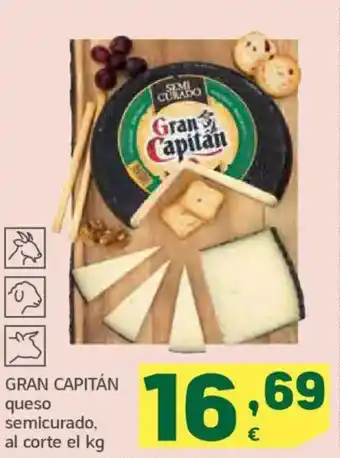 HiperDino GRAN CAPITÁN queso semicurado oferta