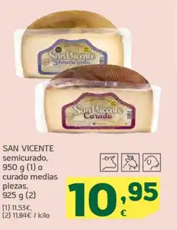 HiperDino SAN VICENTE semicurado o curado medias piezas oferta