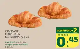 HiperDino Croissant curvo plus margarina oferta