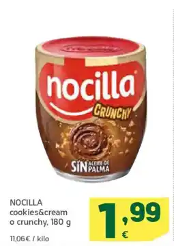 HiperDino NOCILLA cookies&cream o crunchy oferta