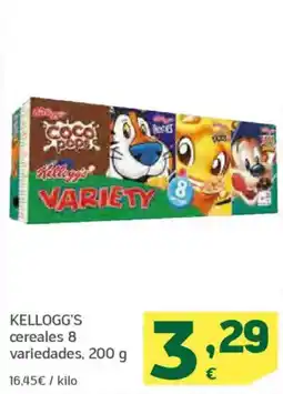 HiperDino KELLOGG'S cereales 8 variedades oferta
