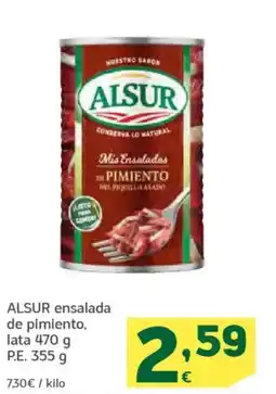 HiperDino ALSUR ensalada de pimiento oferta