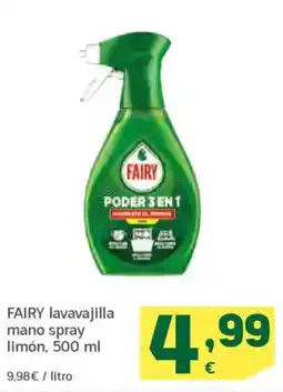 HiperDino FAIRY lavavajilla mano spray limón oferta