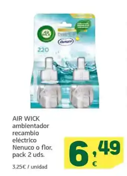HiperDino AIR WICK ambientador recambio eléctrico Nenuco o flor oferta