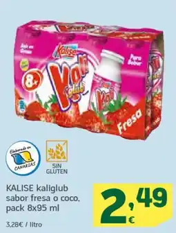 HiperDino KALISE kaliglub sabor fresa o coco oferta