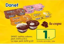 HiperDino DANET natillas sabores, oferta