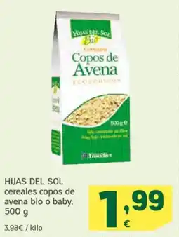 HiperDino HIJAS DEL SOL cereales copos de avena bio o baby oferta