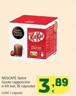 HiperDino NESCAFÉ Dolce Gusto cappuccino o kit kat, 16 cápsulas oferta