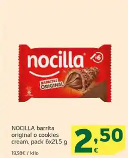 HiperDino NOCILLA barrita original o cookies cream oferta