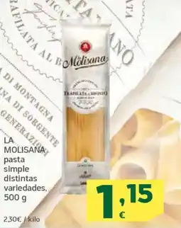 HiperDino LA MOLISANA pasta simple distintas variedades oferta